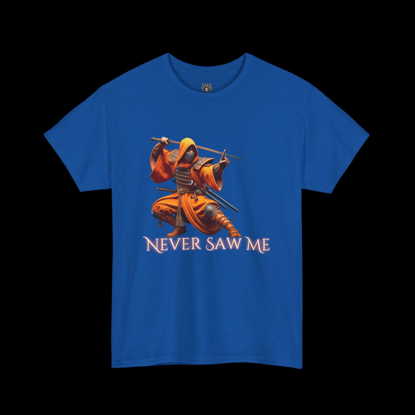Never Saw Me - Orange Ninja Graphic Tee