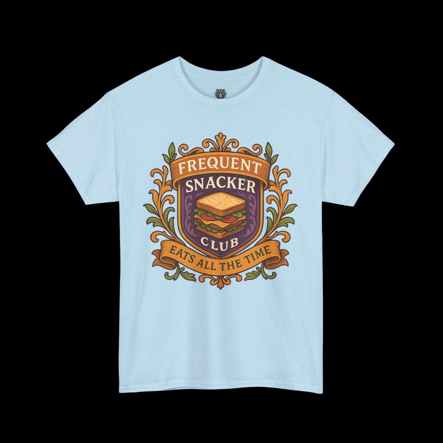 Frequent Snackers Club Tee - Graphic Crest Shirt