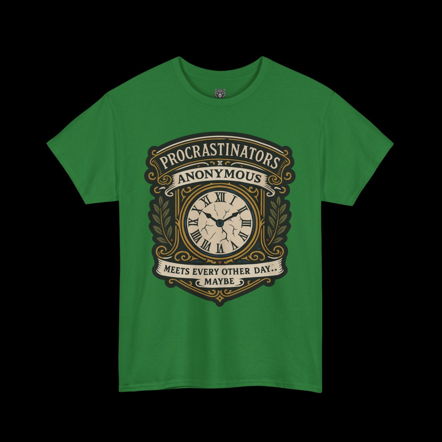 Procrastinators Anonymous Tee - Graphic Crest Shirt