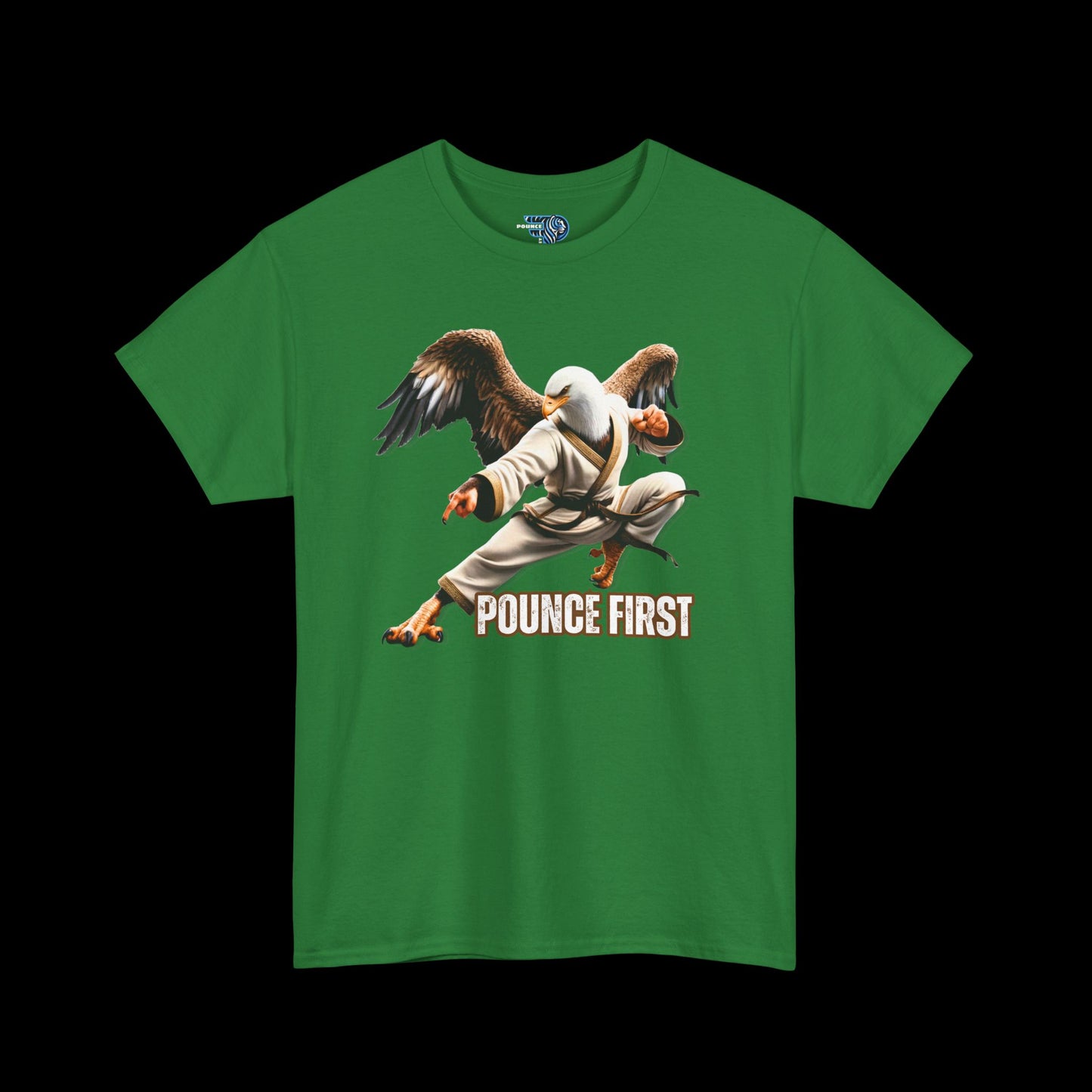 Kickboxing Bald Eagle Tee – Martial Arts Eagle Graphic T-Shirt