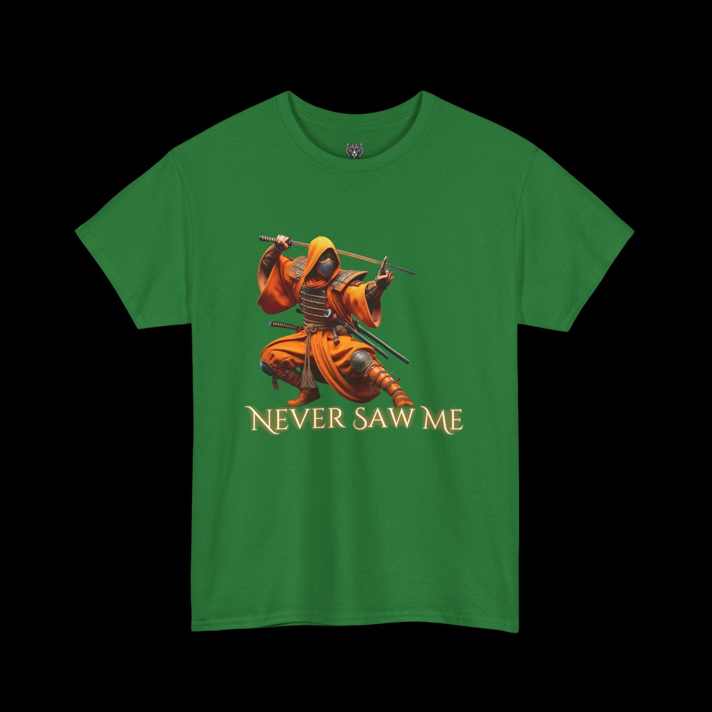 Never Saw Me - Orange Ninja Graphic Tee