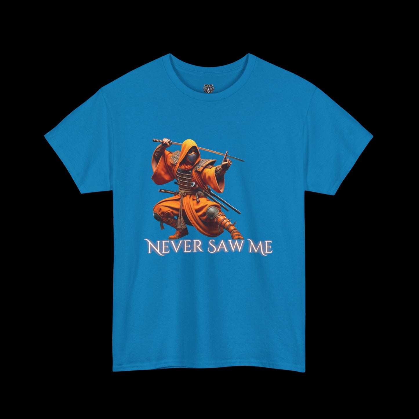 Never Saw Me - Orange Ninja Graphic Tee