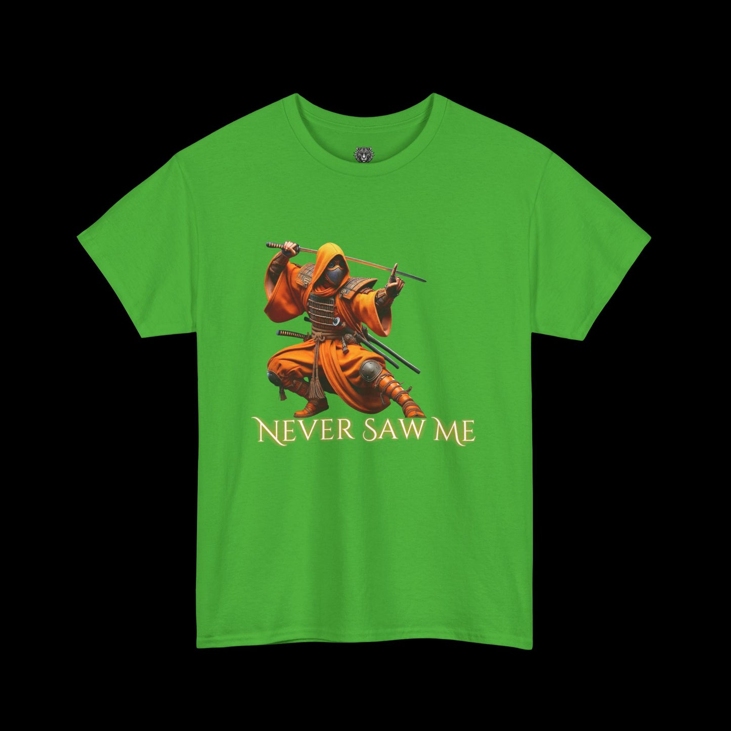 Never Saw Me - Orange Ninja Graphic Tee