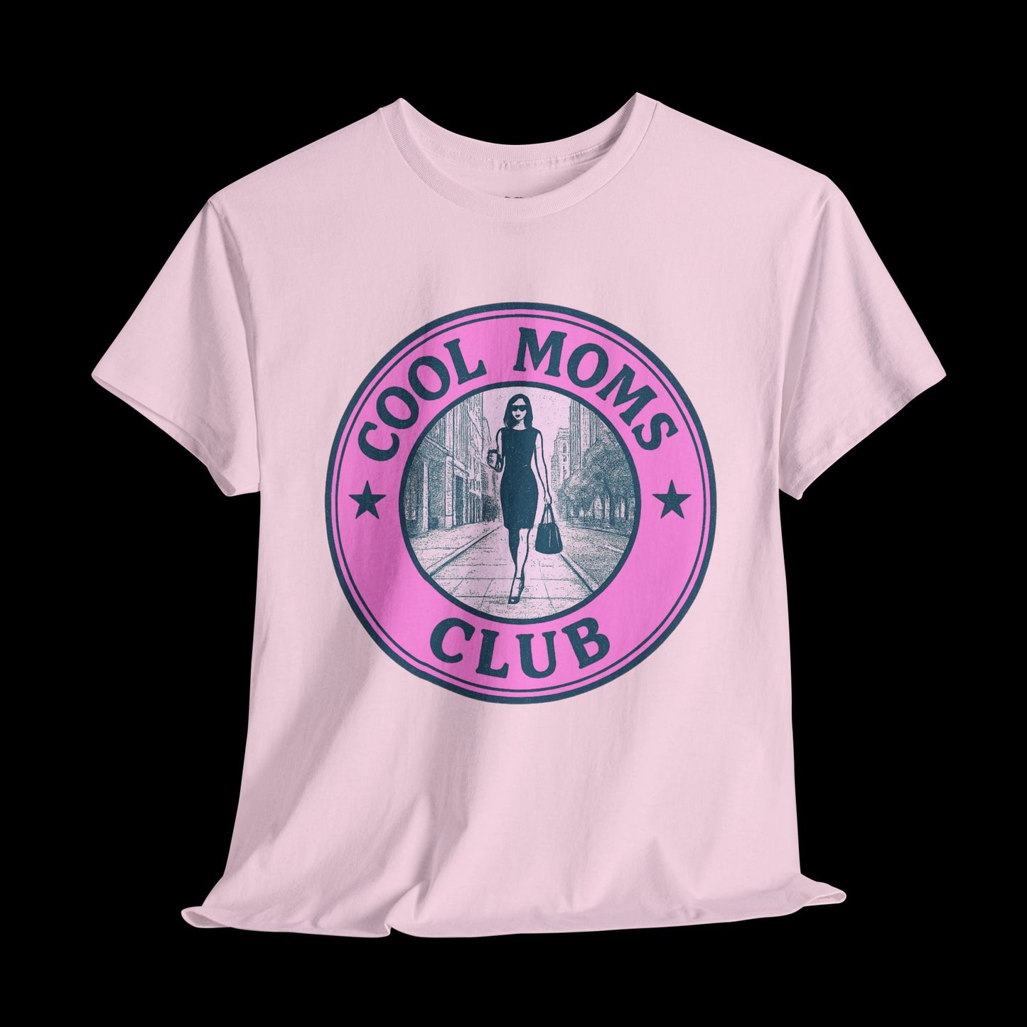 Cool Moms Club Tee - Graphic Emblem Logo