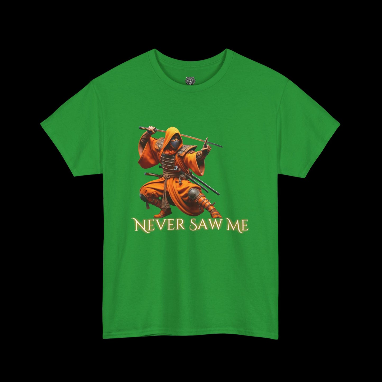 Never Saw Me - Orange Ninja Graphic Tee