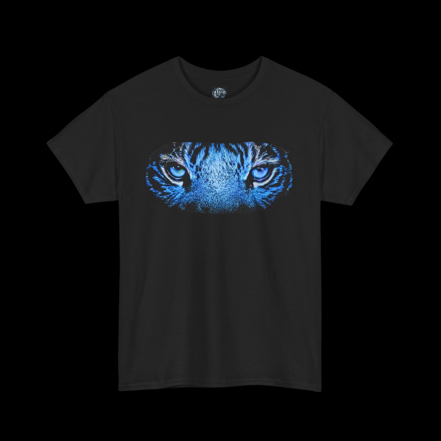 Blue Tiger Staring Eyes Tee - Don't Turn Away