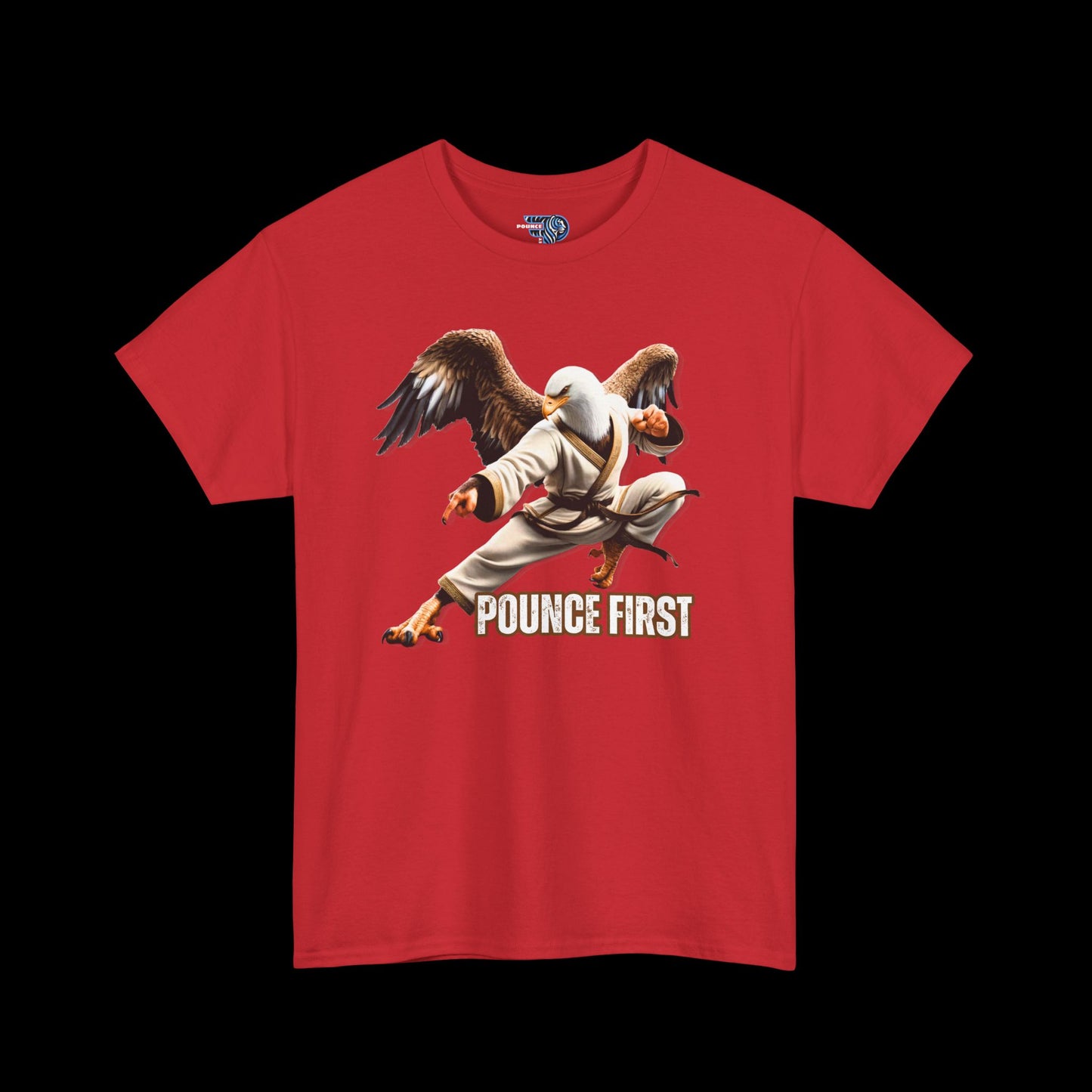Kickboxing Bald Eagle Tee – Martial Arts Eagle Graphic T-Shirt