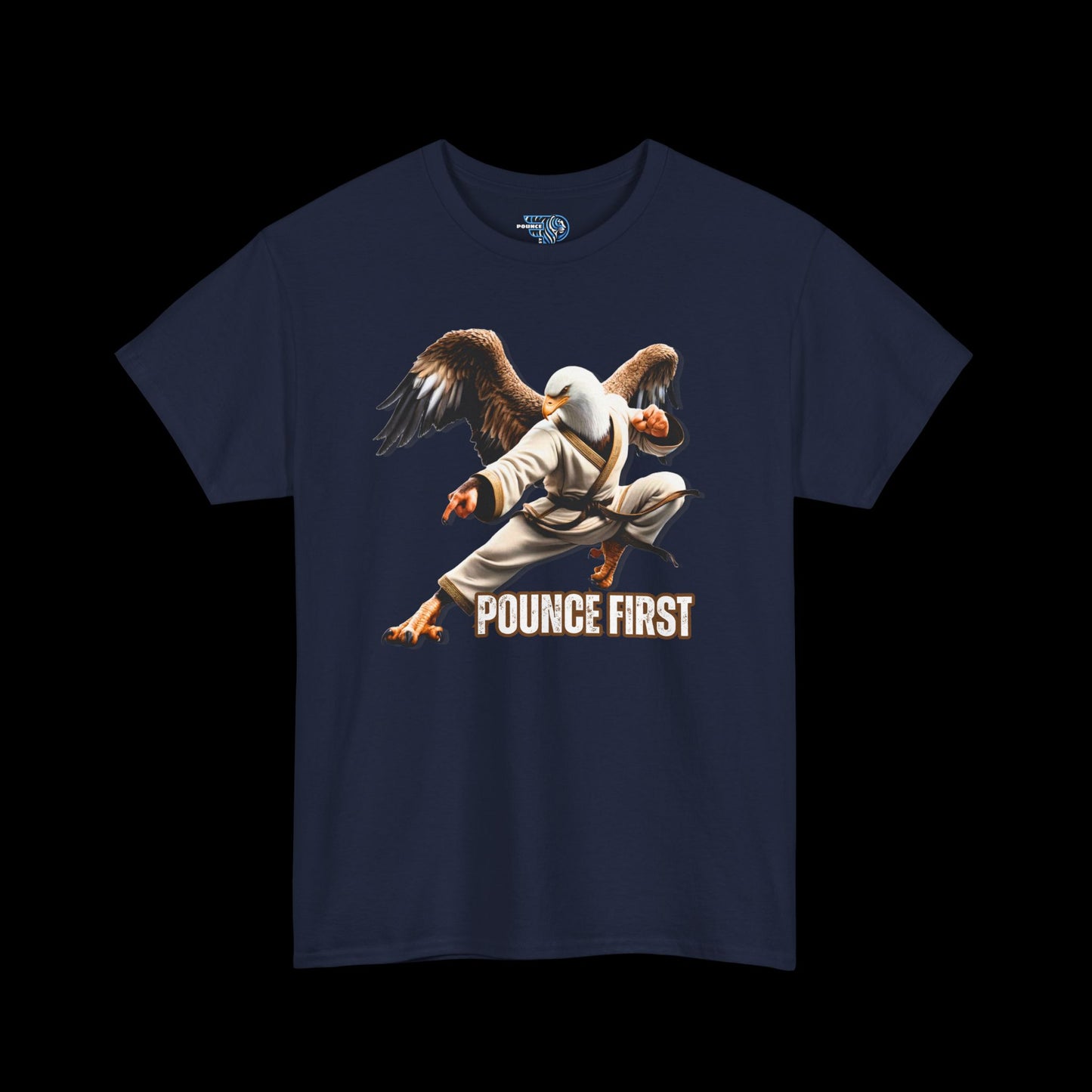 Kickboxing Bald Eagle Tee – Martial Arts Eagle Graphic T-Shirt