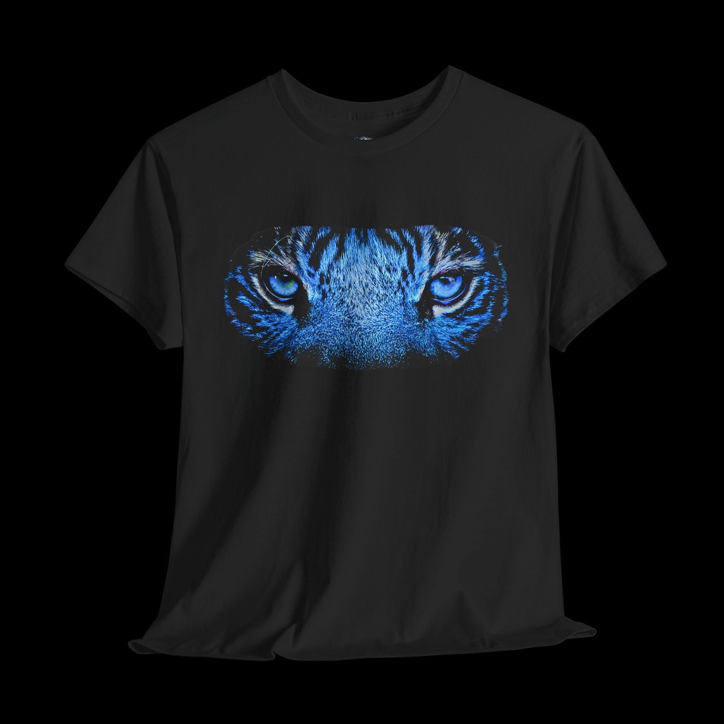 Blue Tiger Staring Eyes Tee - Don't Turn Away