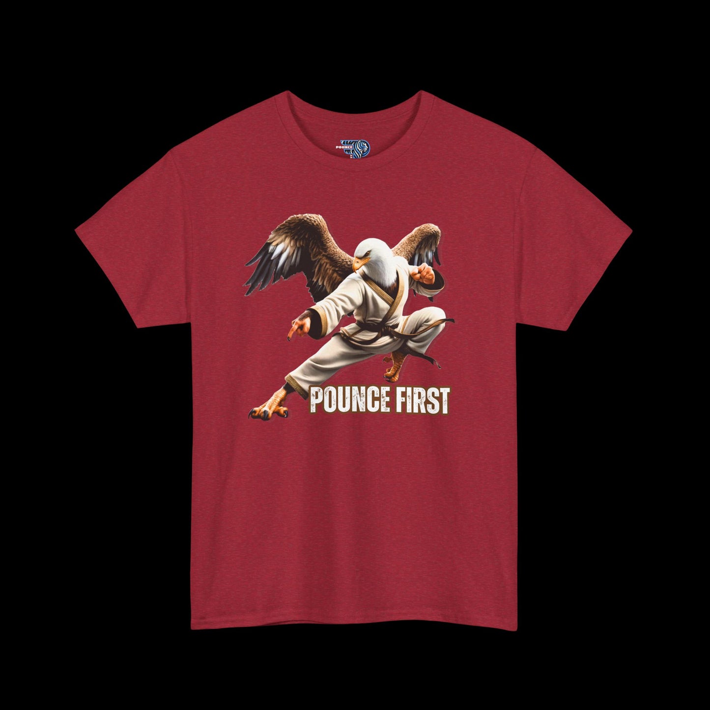 Kickboxing Bald Eagle Tee – Martial Arts Eagle Graphic T-Shirt