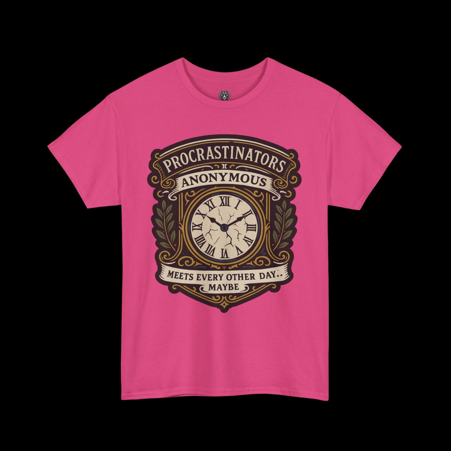 Procrastinators Anonymous Tee - Graphic Crest Shirt
