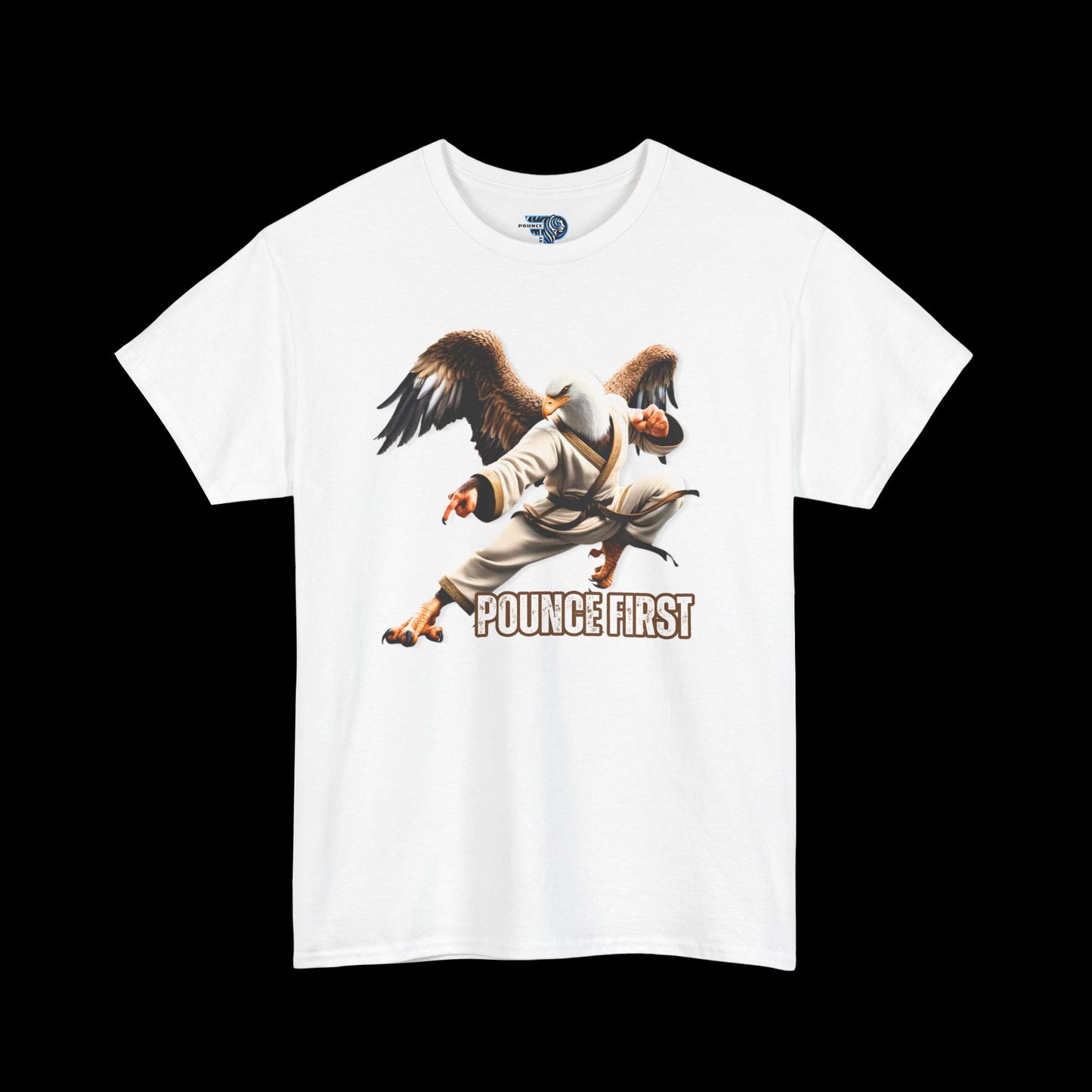 Kickboxing Bald Eagle Tee – Martial Arts Eagle Graphic T-Shirt