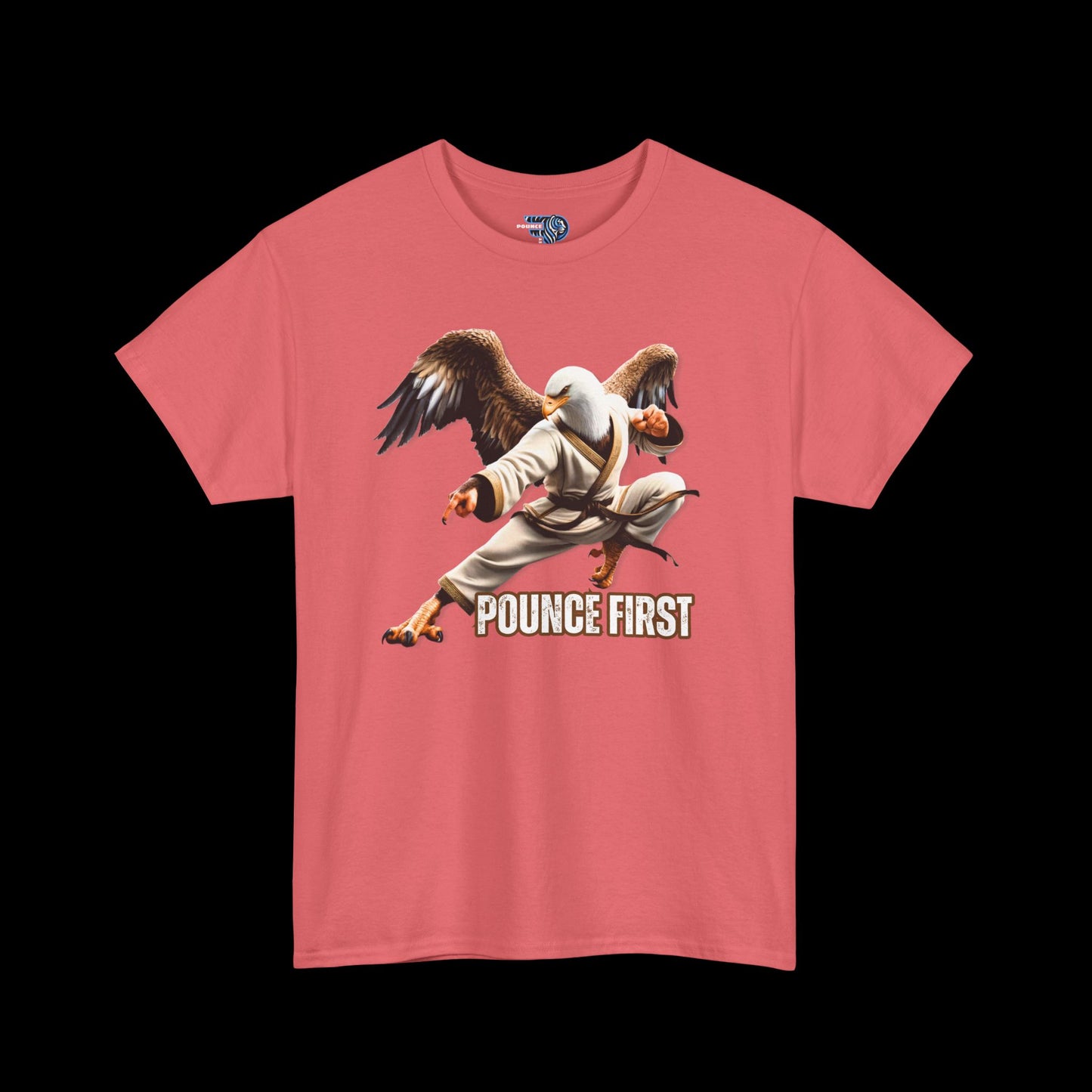 Kickboxing Bald Eagle Tee – Martial Arts Eagle Graphic T-Shirt