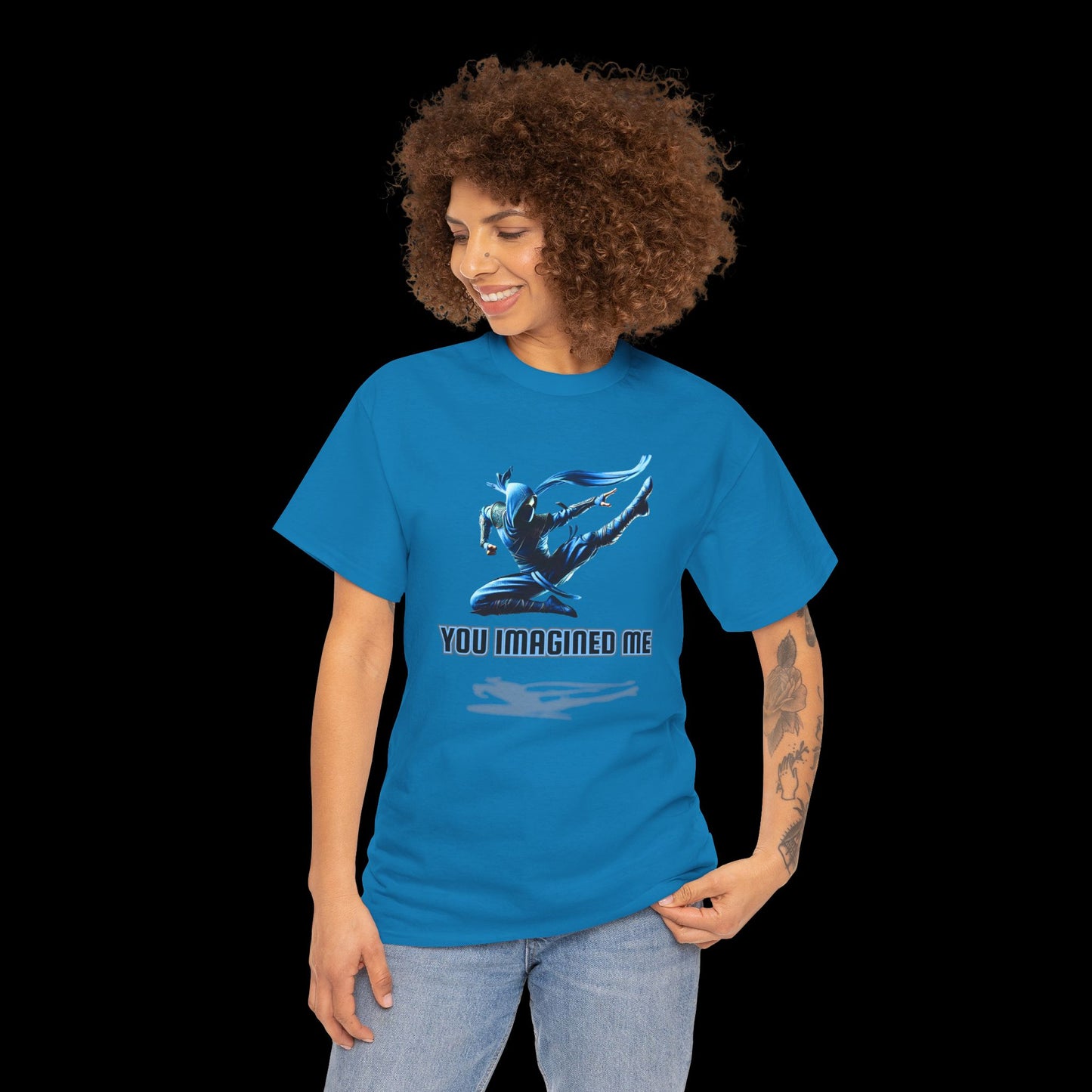 You Imagined Me - Blue Ninja Jumping Graphic Tee
