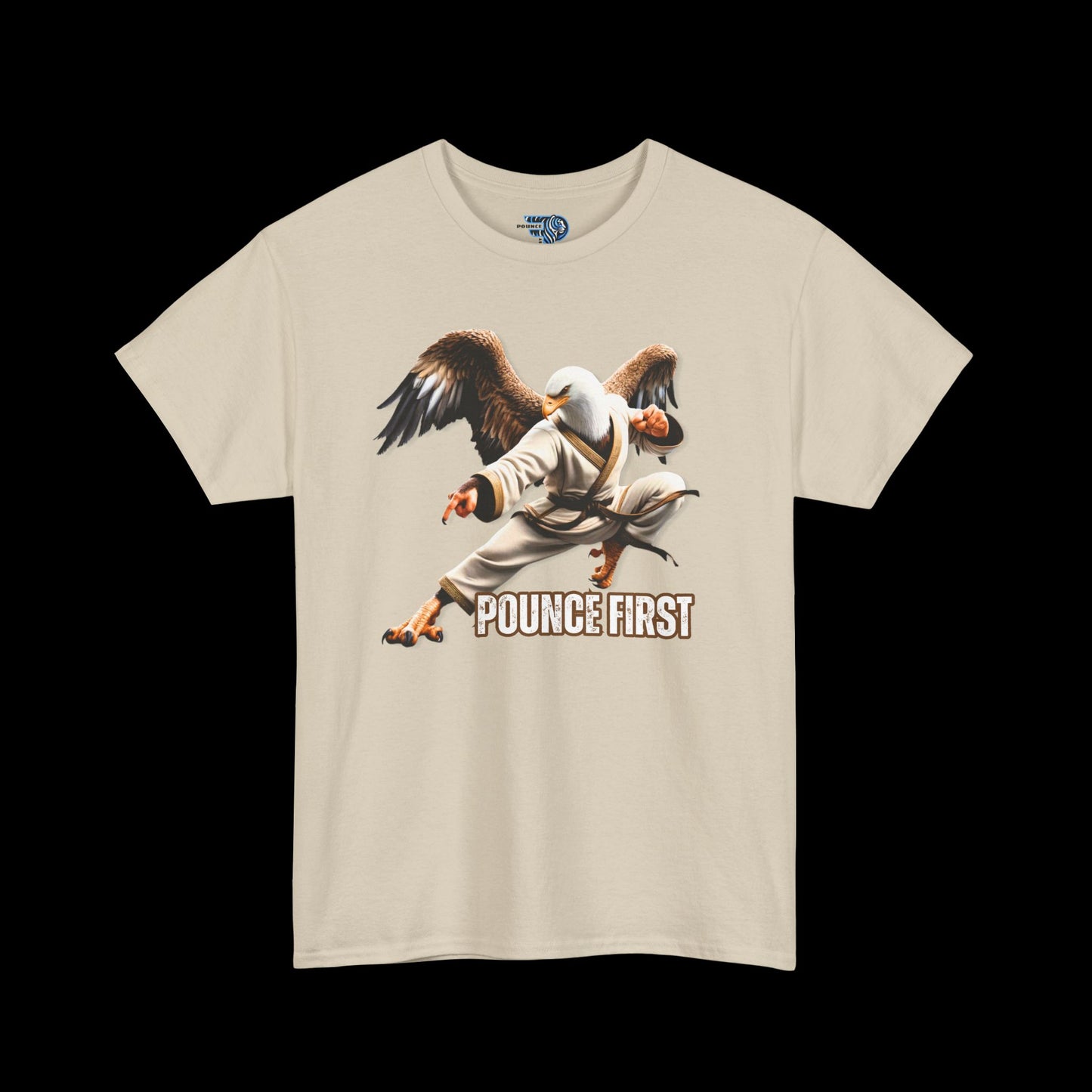 Kickboxing Bald Eagle Tee – Martial Arts Eagle Graphic T-Shirt