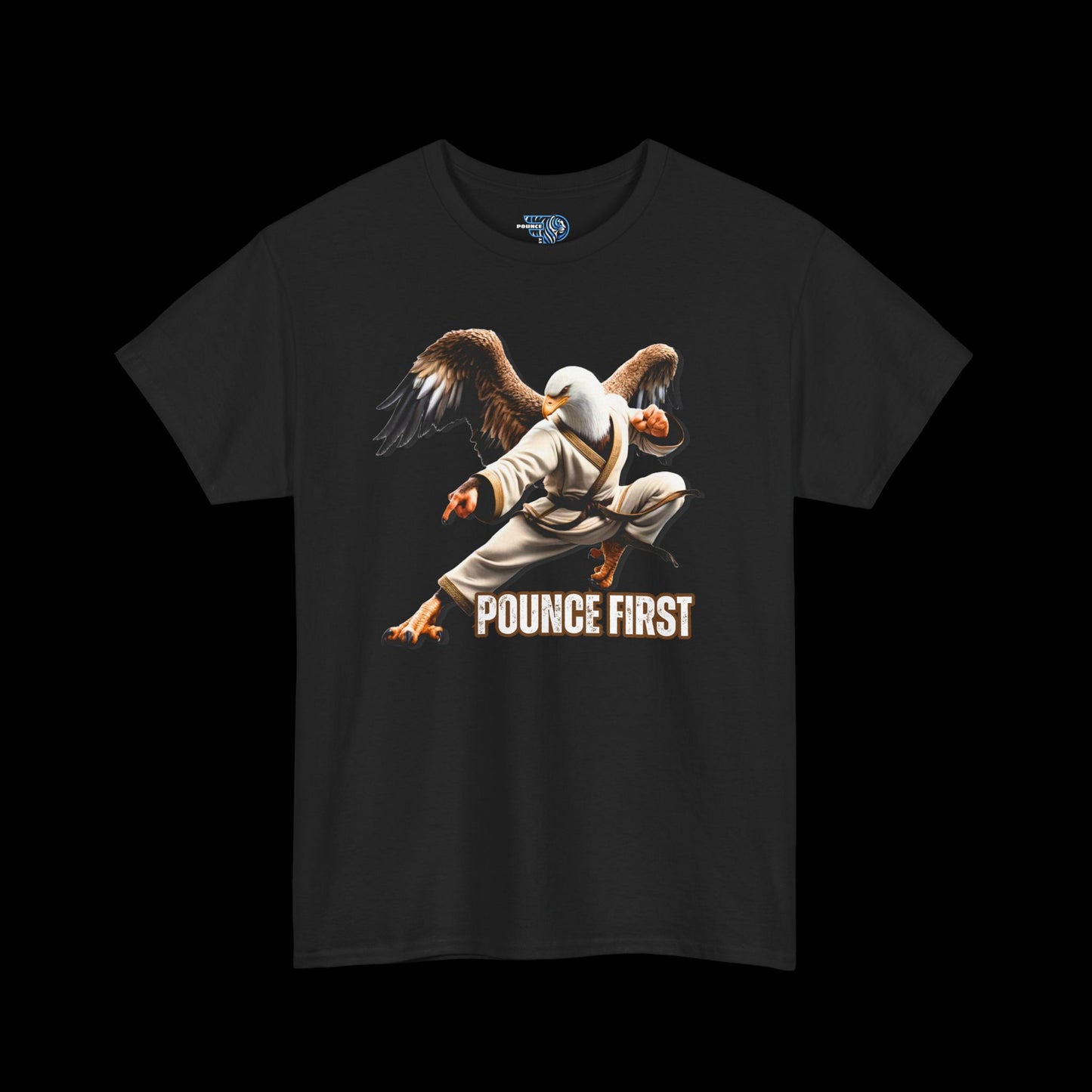 Kickboxing Bald Eagle Tee – Martial Arts Eagle Graphic T-Shirt
