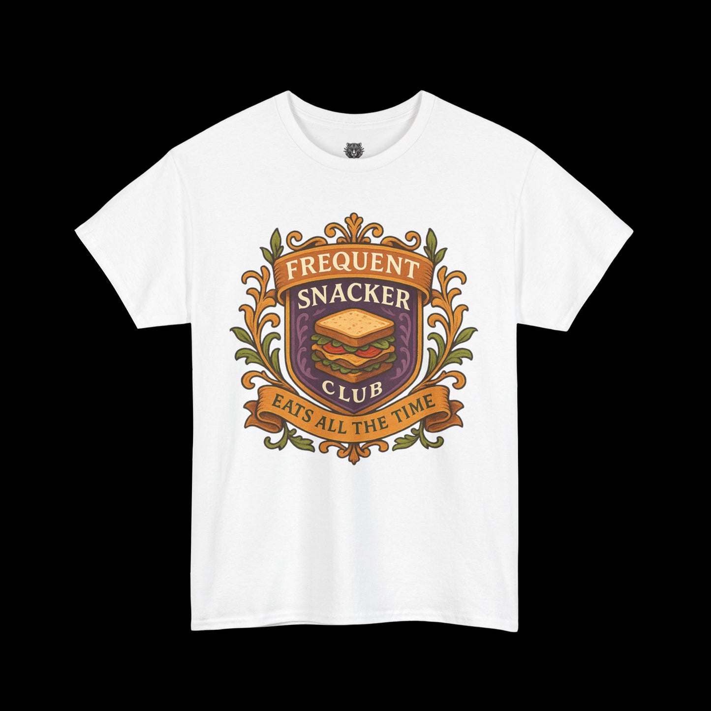 Frequent Snackers Club Tee - Graphic Crest Shirt