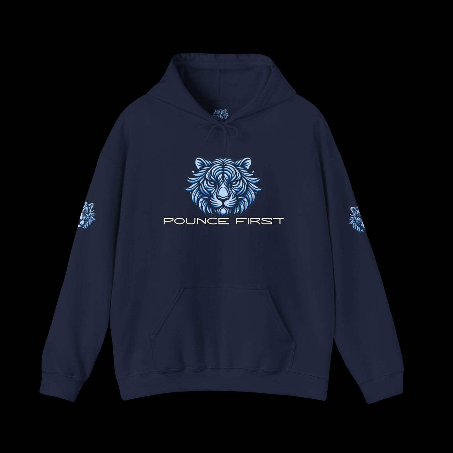 Pounce First Blue Tiger Hoodie – Wear the Power of the Tiger