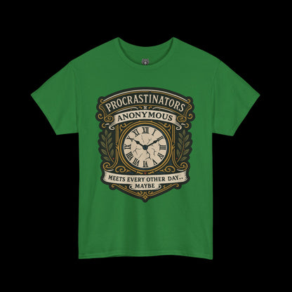 Procrastinators Anonymous Tee - Graphic Crest Shirt