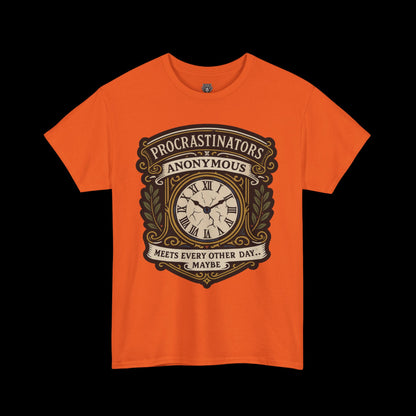 Procrastinators Anonymous Tee - Graphic Crest Shirt