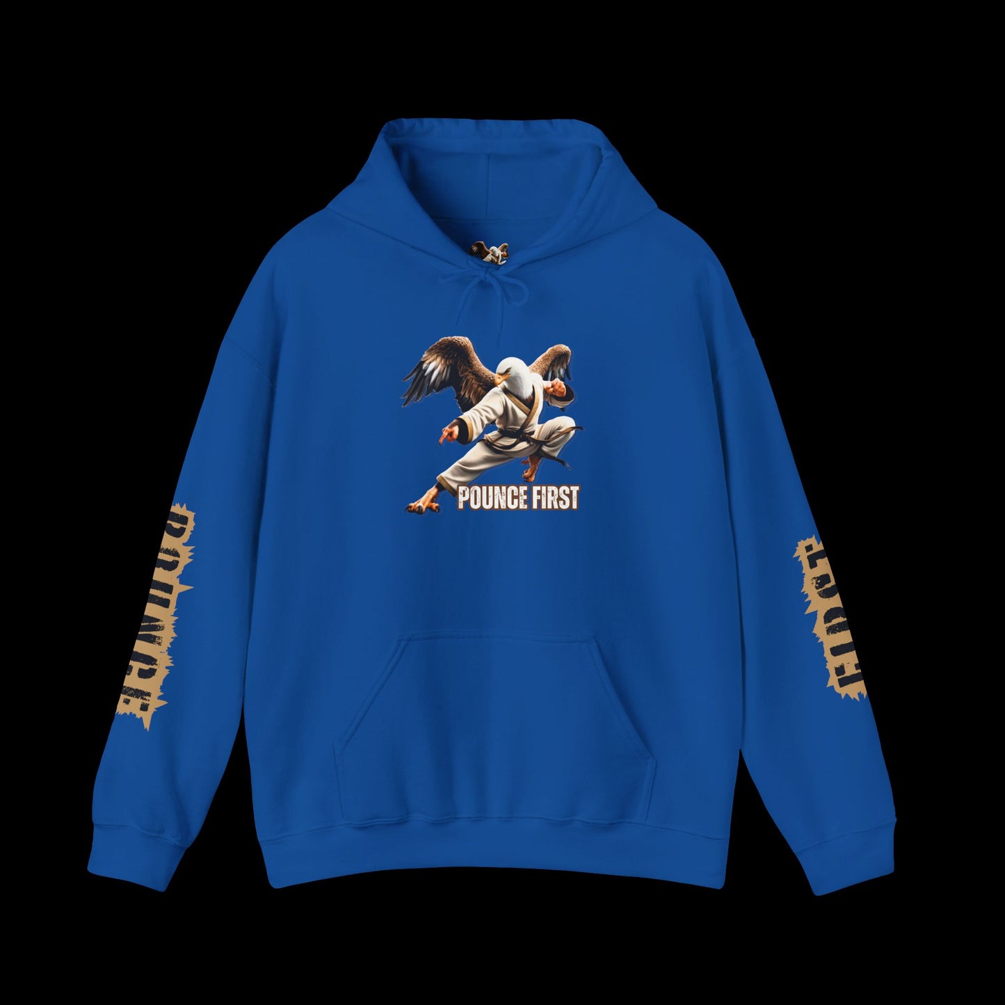 Kickboxing Bald Eagle Hoodie - Defender of Greatness