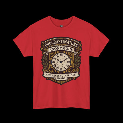 Procrastinators Anonymous Tee - Graphic Crest Shirt