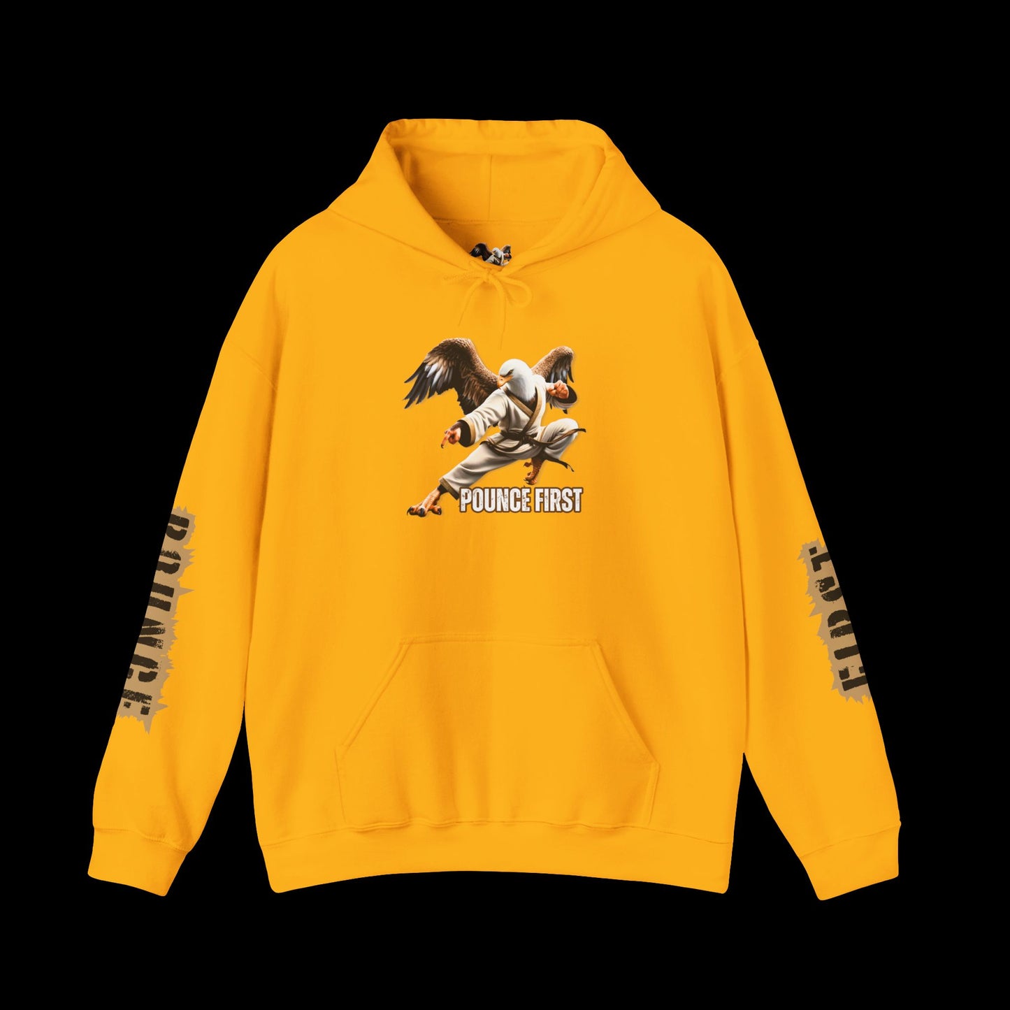 Kickboxing Bald Eagle Hoodie - Defender of Greatness