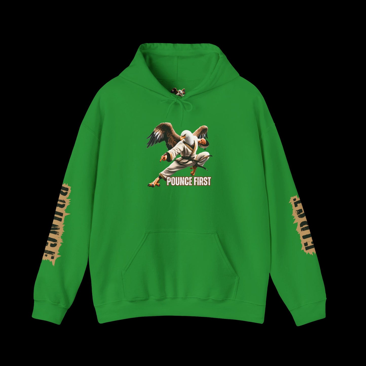 Kickboxing Bald Eagle Hoodie - Defender of Greatness